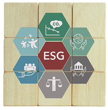 ESG (sigla em inglês para Ambiental, Social e Governança), um conjunto de critérios usados para avaliar empresas. O “E” aborda a responsabilidade ambiental, o “S” refere-se ao impacto social e o “G” foca na ética e transparência na gestão.